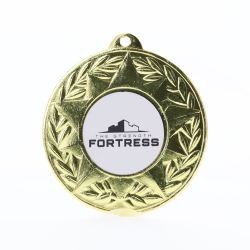 Decagram Personalised Medal 50mm - Shiny Gold