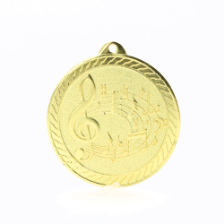 Chevron Music Medal 50mm - Gold