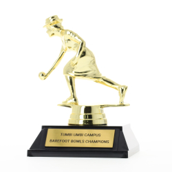Lawn Bowls Figurine Female 125mm