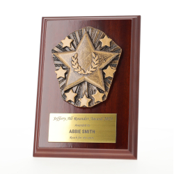 Cosmos Star Walnut Plaque 150mm