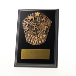 Cosmos Track & Field Black Plaque 150mm