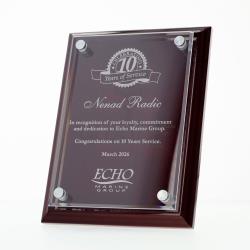 Economy Mahogany Floating Plaque 200mm