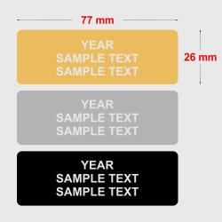 Engraved Aluminium Plate (Gold) - 77mm x 26mm