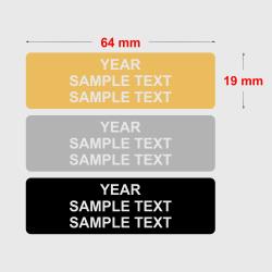 Engraved Aluminium Plate - (Gold) 64mm x 19mm