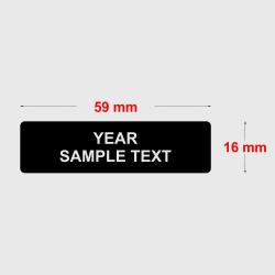 Engraved Aluminium Plate (Black) - 59mm x 16mm