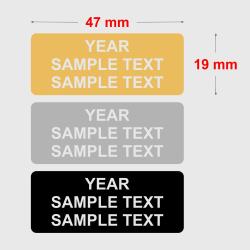 Engraved Aluminium Plate (Gold) - 47mm x 19mm