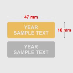 Engraved Aluminium Plate (Gold) - 47mm x 16mm