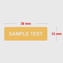 Engraved Aluminium Plate (Gold) - 38mm x 12mm