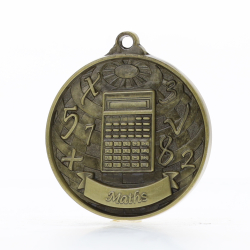 Global Maths Medal 50mm Gold 