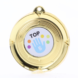 Deluxe Personalised Medal 50mm Gold 