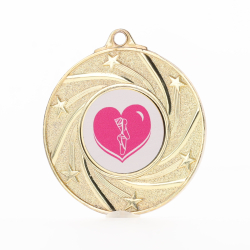 Shiny Galaxy Personalised Medal 50mm Gold 