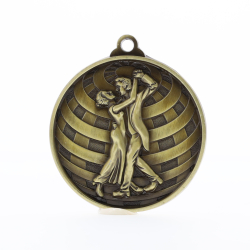 Global Ballroom Dance Medal 50mm Gold 