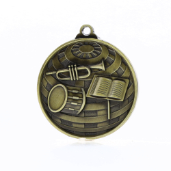 Global Band Medal 50mm Gold 