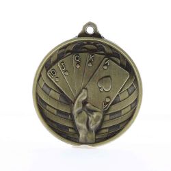 Global Poker Medal 50mm Gold 