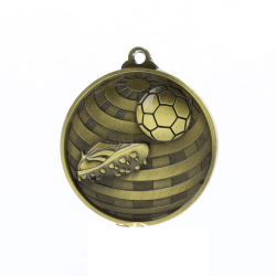 Global Soccer Medal 50mm Gold 