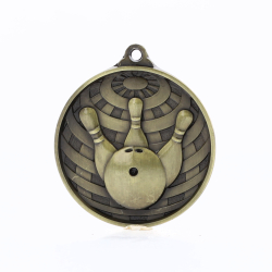 Global Tenpin Bowling Medal 50mm Gold 