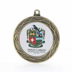 Heavyweight Spiro Personalised Medal 70mm Gold 