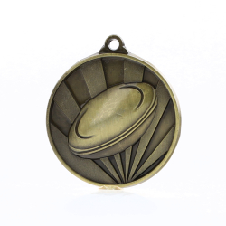 Sunrise Rugby Medal 70mm Gold 
