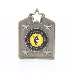 Personalised Shield Medal 60mm Gold