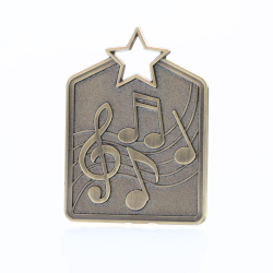 Shield Medal Music 60mm Gold