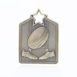 Shield Medal Rugby 60mm Gold
