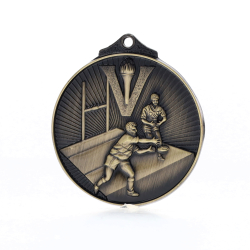 Embossed Rugby Medal 52mm Gold