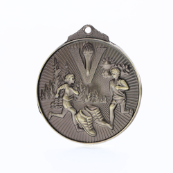 Embossed Cross Country Medal 52mm Gold