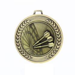 Heavyweight Darts Medal 70mm Gold