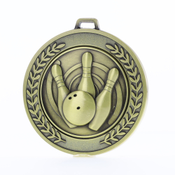 Heavyweight Tenpin Medal 70mm Gold