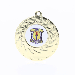Jagged Personalised Medal 50mm Gold