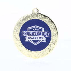 Jagged Personalised Medal 70mm Gold