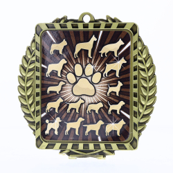 Lynx Wreath Dogs Gold