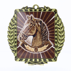 Lynx Wreath Horse Gold