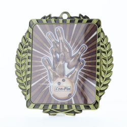 Lynx Wreath Tenpin Medal Gold