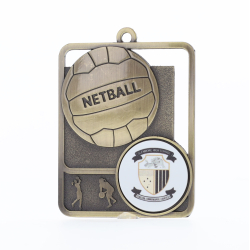 Silhouette Series Netball Logo 60mm Gold