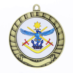 Strobe Personalised Medal 70mm Gold