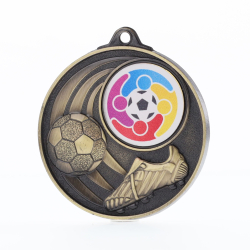 Swish Personalised Soccer Medal 50mm Gold