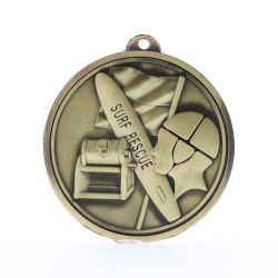 Triumph Surf Lifesaving Medal 55mm Gold