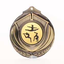 Two Tone Female Gymnastics 50mm Gold