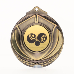 Two Tone Lawn Bowls Medal 50mm Gold