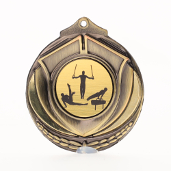 Two Tone Male Gymnastics 50mm Gold