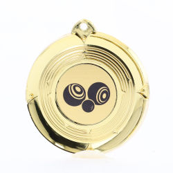 Deluxe Lawn Bowls Medal 50mm Gold