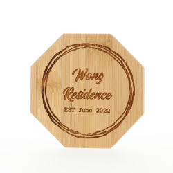 Hexagonal Bamboo Coasters - Set of 4