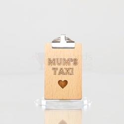 Beech & Chrome Keyring
