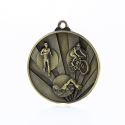 Sunrise Triathlon Medal 50mm Gold