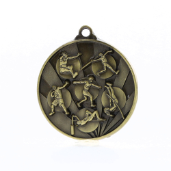 Sunrise Field Athletics Medal 50mm Gold