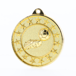 Soccer Starry Medal Gold 50mm