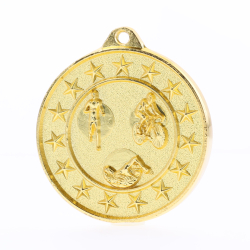 Triathlon Starry Medal Gold 50mm