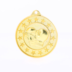 Boxing Starry Medal Gold 50mm