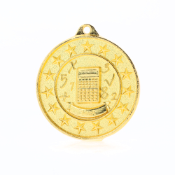 Maths Starry Medal Gold 50mm